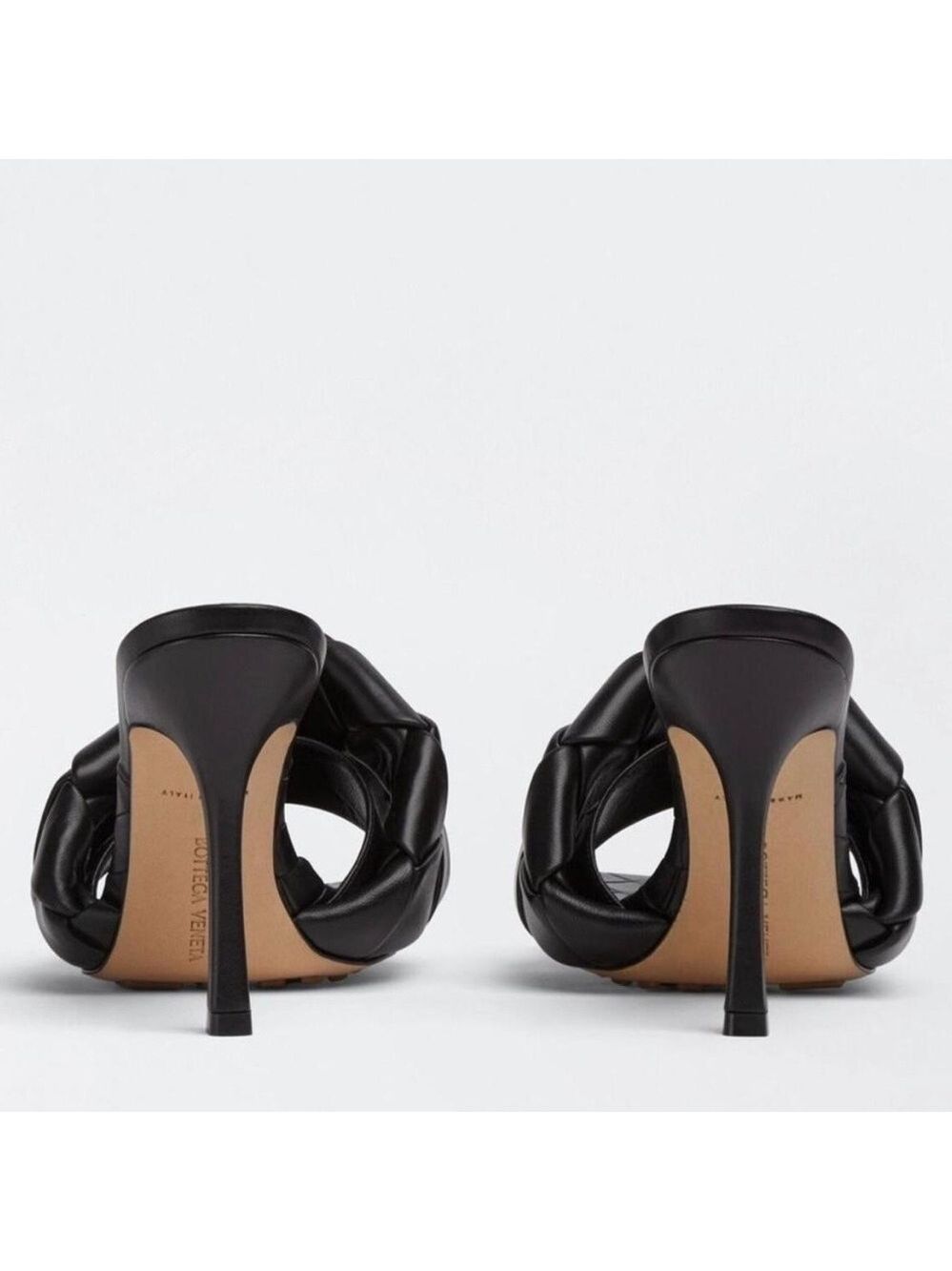 Bottega Veneta Lido intrecciato Leather Heeled Mule Sandals - NWT - Picture 4 of 15